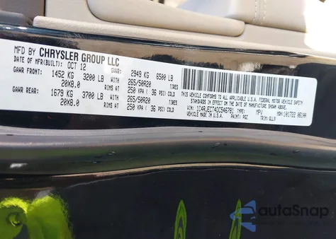 2013 Jeep Grand Cherokee Overland z USA, uszkodzony, nr VIN 1C4RJECT4DC546781